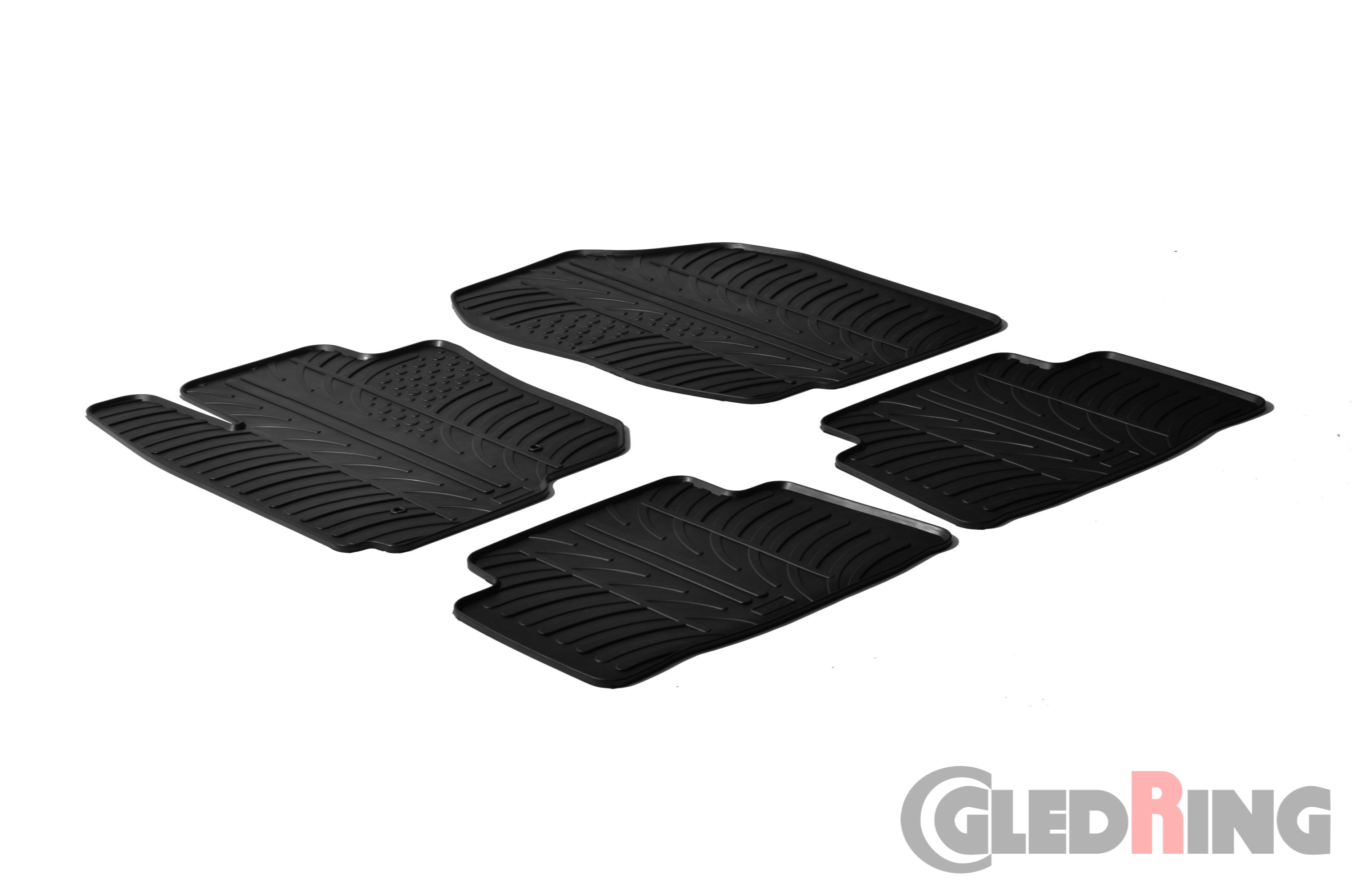 Original Gledring Passform Fußmatten Gummimatten 4 Tlg.+Fixing - TOYOTA Rav 4 2006-2013 5 Türig